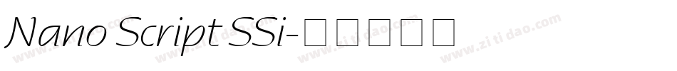Nano Script SSi字体转换